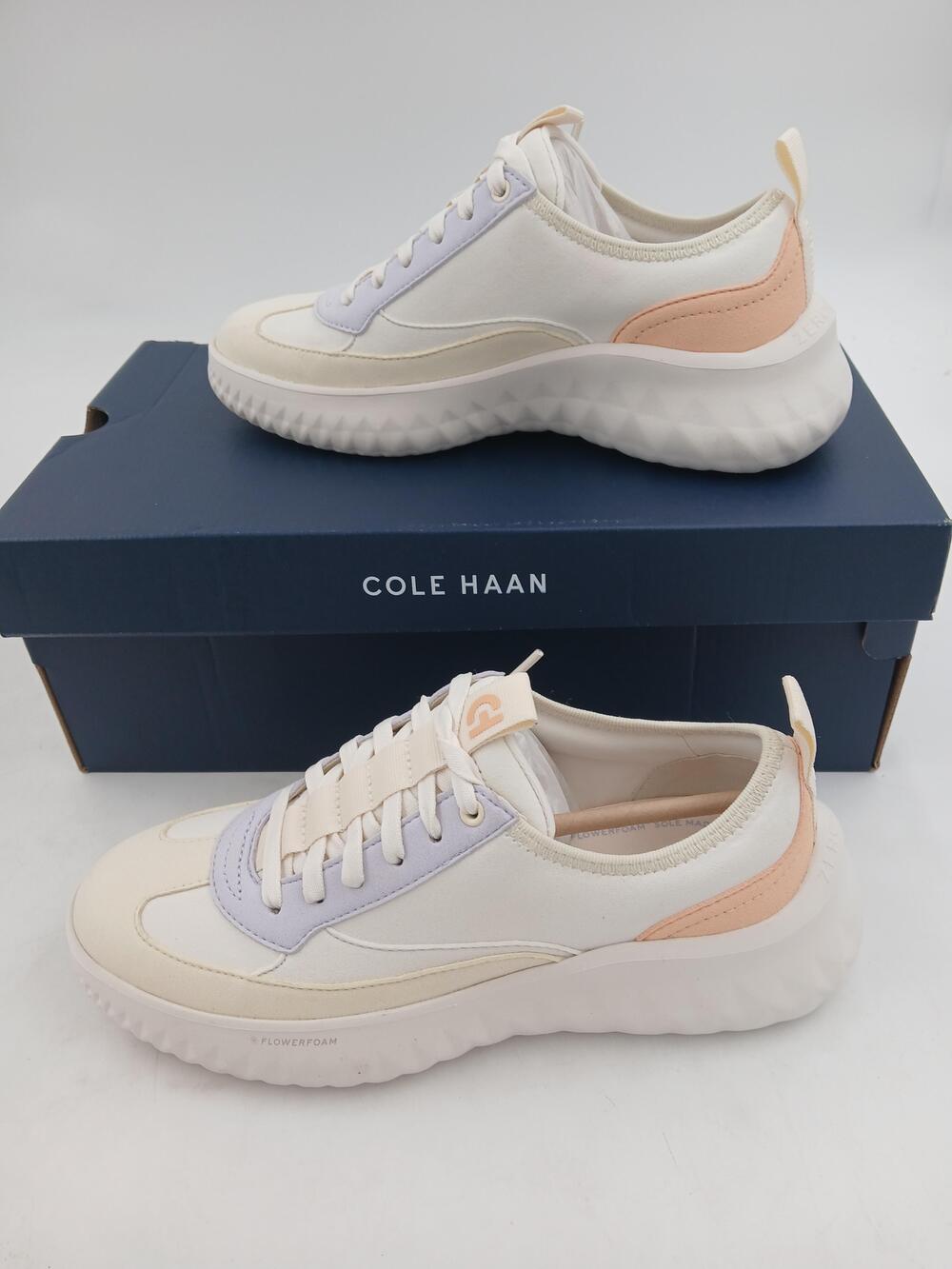 Cole Haan Zerogrand GEN ZG II T-Toe Shoes Womens Size 6 White Vanilla Sneakers